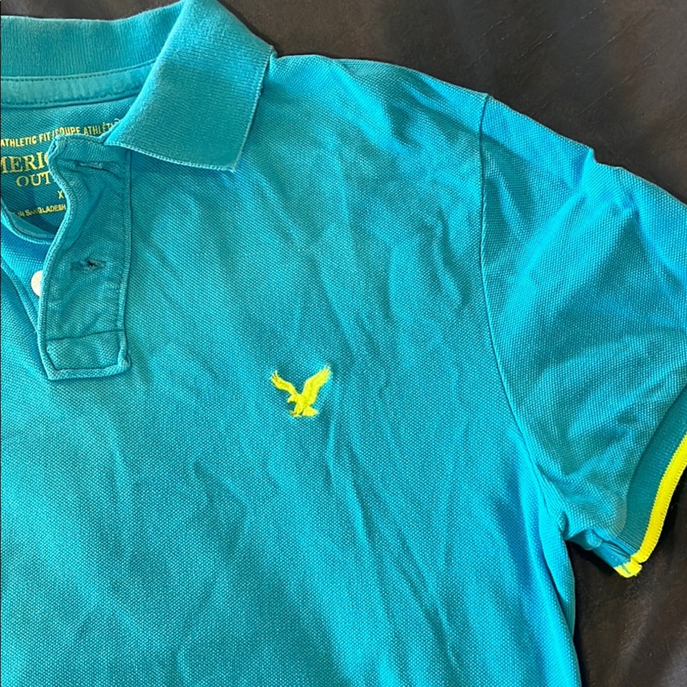 American Eagle Outfitters Blue Polo Shirt - Picture 3 of 4